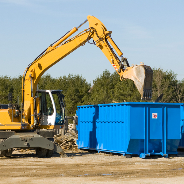 are there any restrictions on where a residential dumpster can be placed in Termo